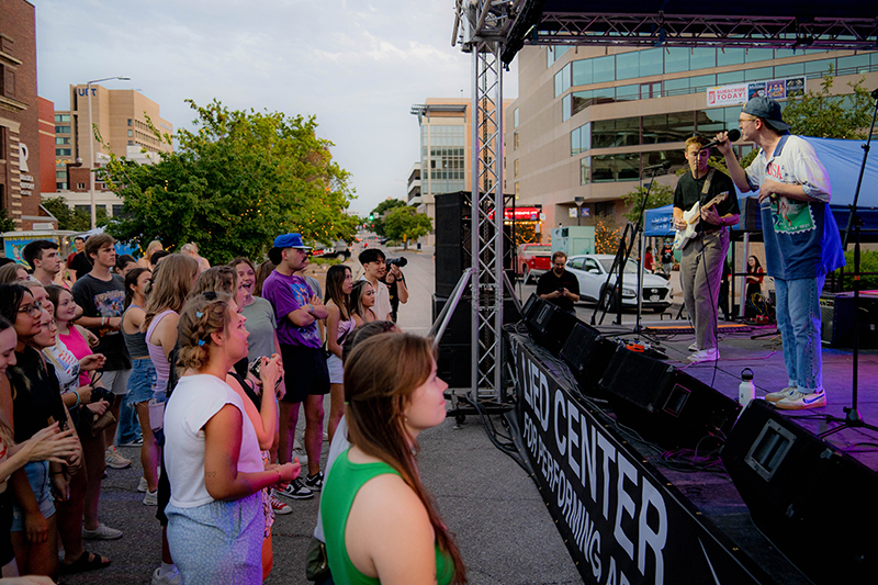 The Big Red Lied experience offers live music from popular local bands right on campus.