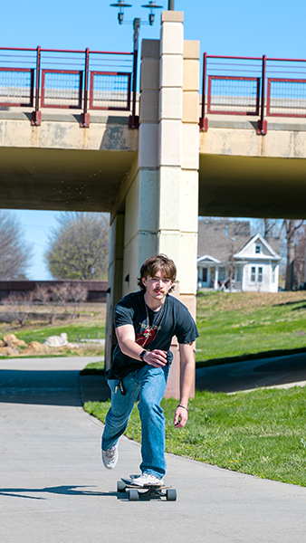 One of the most bikeable cities in the country, Lincoln’s many miles of trails are for more than just biking; longboarding is a hugely popular way for students to get around the city.